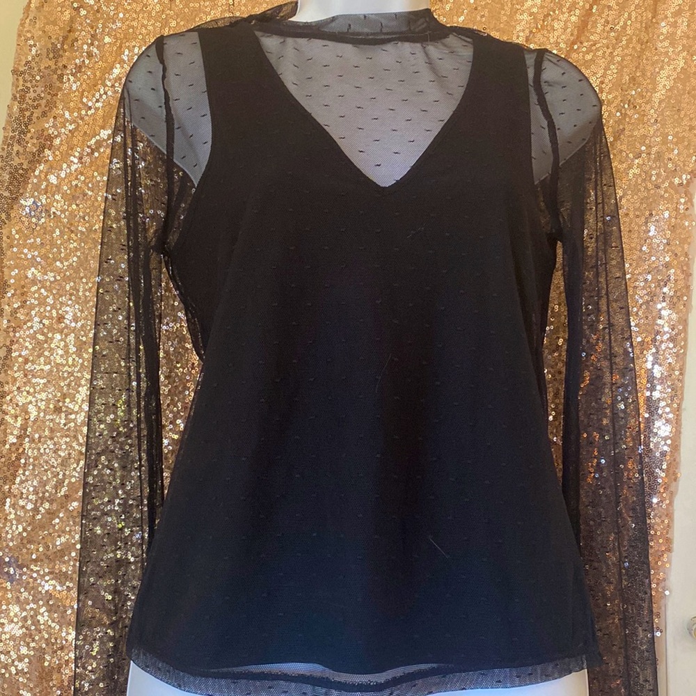 🖤Long Sleeve Black Lace Shirt🖤